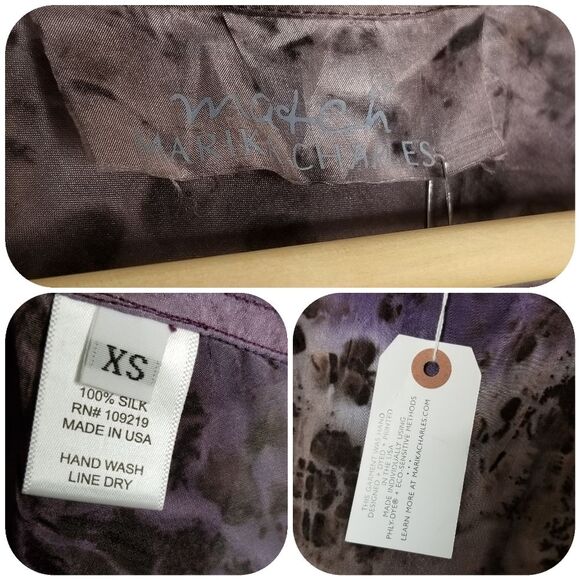 Ma+Ch Marika Charles Amethyst Hand Dyed Silk Tank - Picture 14 of 15